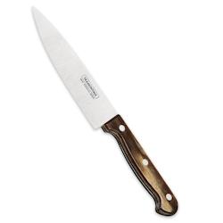 Tramontina-Couteau du chef Technobois 20cm. Inox pleine soie et technobois . - marron inox 21131198_0