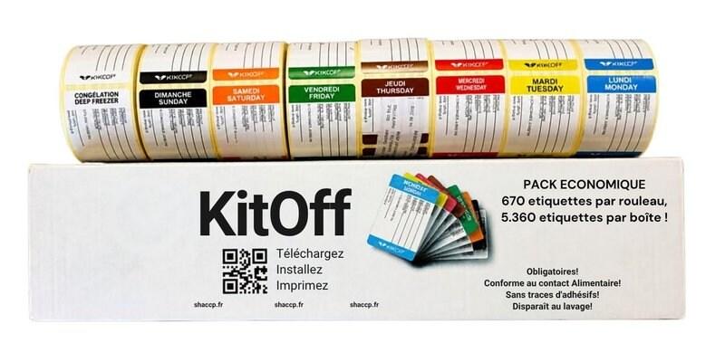 XHACCP Etiquettes DLC 7 jours + congélation - 670pcs - multicolore en carton KO15111_0