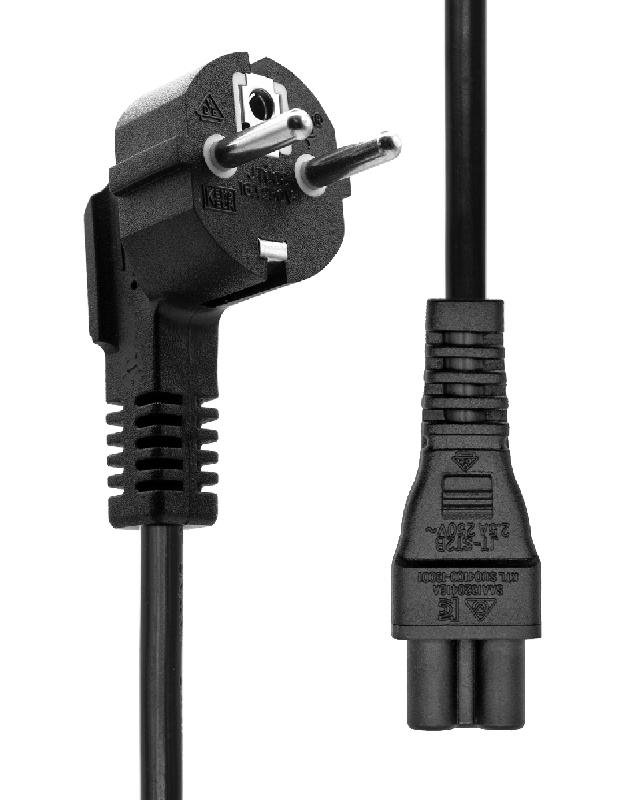ProXtend PC-FAC5-007 - Cordon d'alimentation électrique noir 7 m - Prise type F et coupleur C5 - 16 A_0