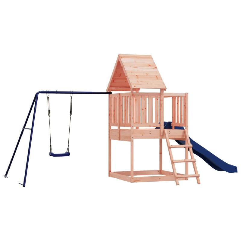 AIRE DE JEUX D\'EXTÉRIEUR BALANÇOIRES TOBOGGAN PORTIQUES ROBUSTE JEUX JARDIN 494 X 235 X 228 CM BOIS MASSIF DE DOUGLAS 02_0004634_0