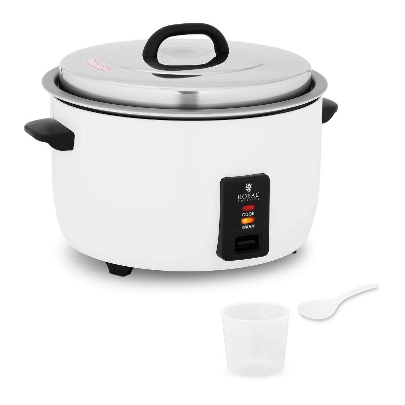 Autocuiseur à riz électrique 19 litres - Cuiseur vapeur inox - Cuve aluminium antiadhésive - 2 650 watts - Verre mesureur et cuillère inclus - Réf 14 0003948_0