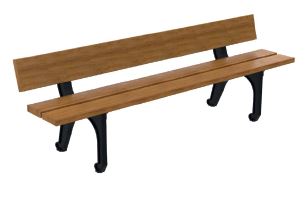 Banc public ALES Réf. 1017 - Fonte ductile et bois tropical_0