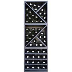 Casier 48 bouteilles Série Merlot 634015 - noir Bois massif 634015_0