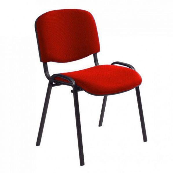 Chaise empilable - assise mousse confortable rouge - pour locaux, bureaux et salles polyvalentes - Marque Rolléco_0