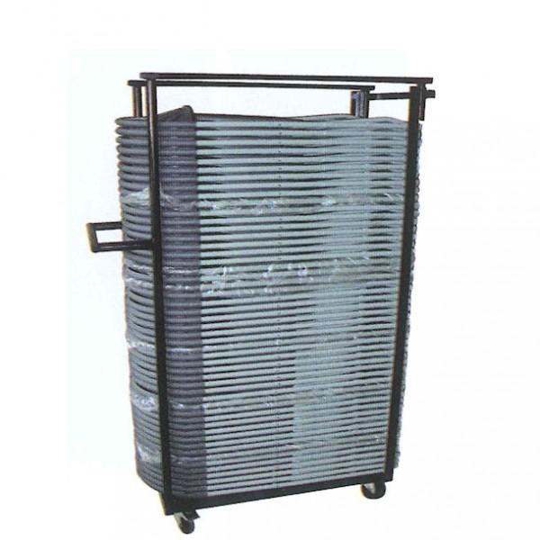 Chariot de stockage pour chaises pliantes - Epoxy noir - Capacité 50 chaises - Marque Rolléco_0