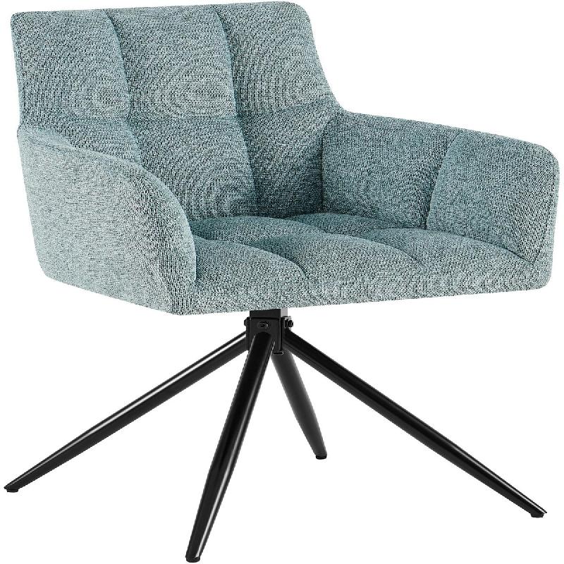 CLP Chaise de salle à manger Jonah Tissu Turquoise - vert textile 327003_0