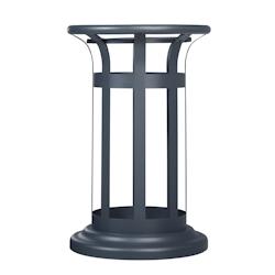 Rossignol - Corbeille extérieure à poser ou à fixer 60L TULIPE VIGI - anthracite - noir acier 59143_0