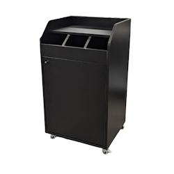 Desserte de service compacte professionnelle - bois noir - GOLDINOX - noir Bois massif 3701770815425_0