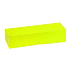 ECOLOMIQUE - 50 Pcs - Boîte carton rectangulaire jaune - 7 macarons, 21,5 x 7 cm, Hauteur: 5 cm - ECO210MAC7J - jaune papier ECO210MAC7J_0