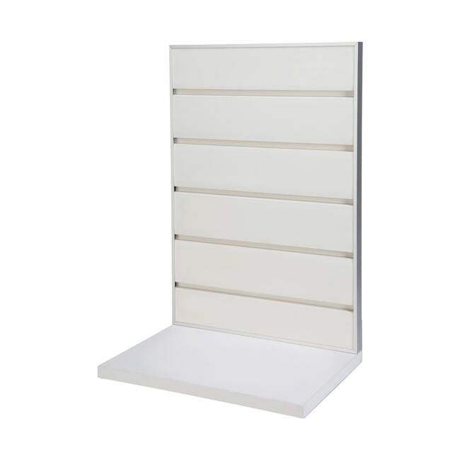 Flexislot - meuble présentoir en aluminium et bois - VKF Renzel - simple face - 300x450x200 mm_0