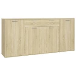 HELLOSHOP26 - Buffet bahut commode armoire meuble de rangement organisateur cuisine salle de séjour salon sonoma 160 x 36 x 75 cm bois d'ingénierie_0