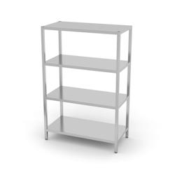 Hendi Rayonnage de stockage avec 4 étagères Kitchen Line en acier inoxydable 1000x400x1800mm - inox 812525_0
