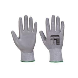 Portwest - Gants anti coupures de niveau B avec paume enduit PU SENTI CUT LITE Noir / Gris Taille 8 - 5036108277896_0