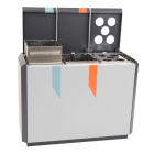 Poubelle tri-sélectif sécurisée incendie avec compartiment gobelets - Recyclostar 3 flux_0