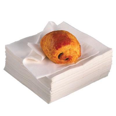 Serviettes de table en papier Lucart 2 plis, coloris blanc, lot de 48 x 50_0