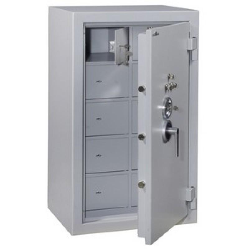 Sp0900g2/30 - hartmann : armoire forte blindée à 30 compartiments - serrure à clé et à tubes compteurs - 840 l_0