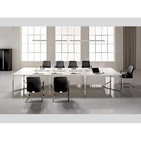 Table de conférence I MEET rectangulaire - LAS - 480x160x75 cm avec top access et gestion des câblages_0