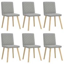 VidaXL Chaises à Manger Lot De 6 Gris Nuage Tissu - gris 8721158569455_0