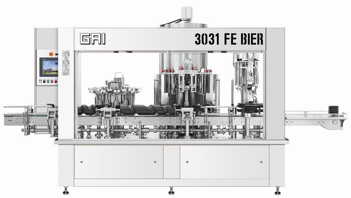 3031 fe bier - matériels d'embouteillage alimentaires - GAI France - rinçage, tirage bière électropneumatique, capsulage couronne - jusqu'à 3 000 bouteilles/heure_0