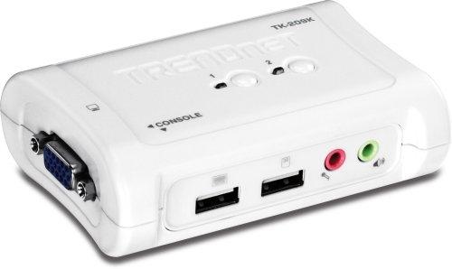 TRENDnet Kit de Switch KVM USB à 2 ports avec son - TK-209K - Contrôle clavier, souris, micro et diffuseurs_0