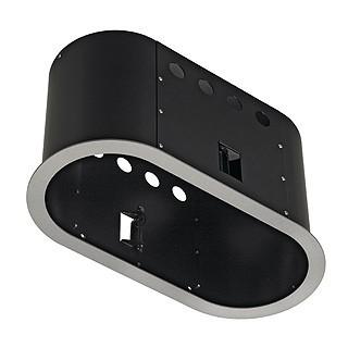 AIXLIGHT PRO 2 ROND AVEC COLLERETTE, CADRE D'INSTALLATION, GRIS ARGENT/NOIR