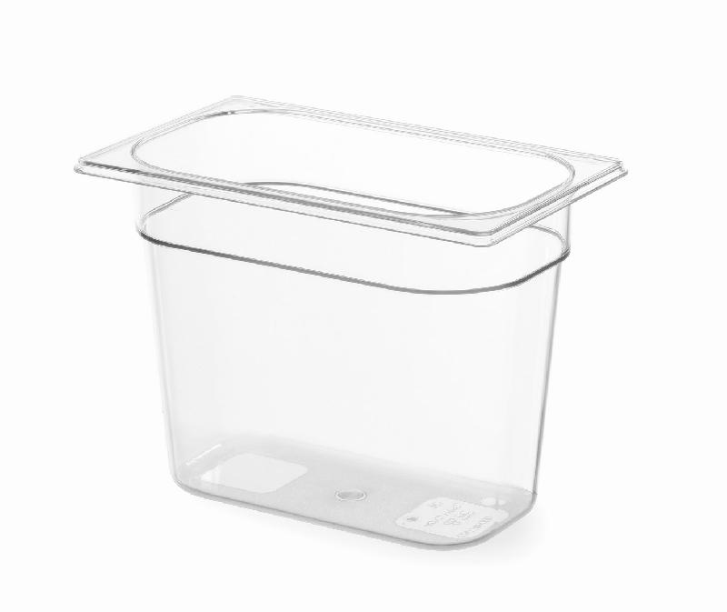 Bac gastronorme 1/4 100 mm en polycarbonate transparent - 861622 - 265x162 mm_0