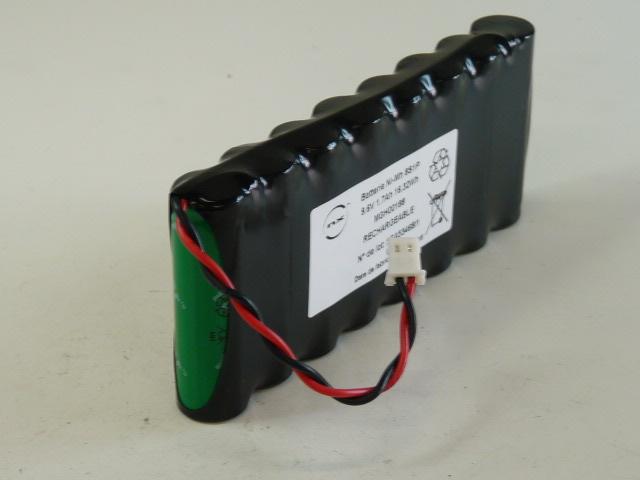 Batterie NiMH 8x AA 8S1P ST1 - 9.6V 1.7Ah - Compatible centrale d'alarmes Powermax - Marque NX_0