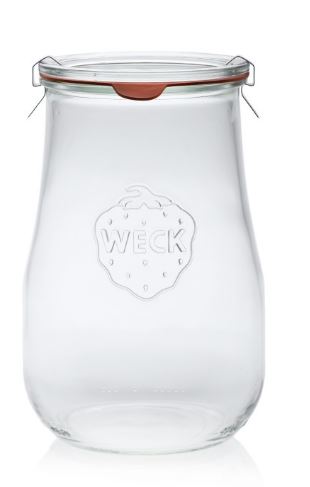 Bocaux en verre WECK corolle 1750 ml Ø 100mm avec couvercles en verre et joints  de diamètre 100 mm (clips non inclus) - WN000023_0