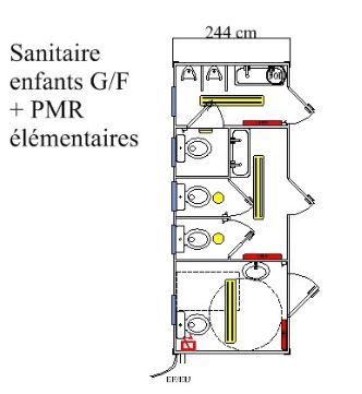 Bungalow de chantier / monobloc / sanitaire / aménagé_0