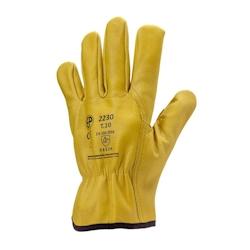 Coverguard - Gants manutention jaune en cuir tout fleur de vachette EUROSTRONG 2230 (Pack de 10) Jaune Taille 10 - 3435241022301_0