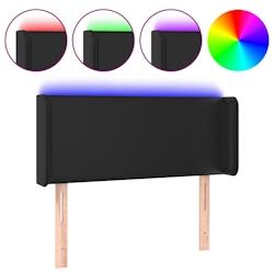 Décoshop26 - Tête de lit accessoire couchage chambre à coucher meuble à LED 83 x 16 x 78/88 cm synthétique noir TDL0200562 - noir 3000336488005_0