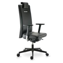 Fauteuil de direction en cuir K02 avec têtière – Sokoa – Confort et finition haut de gamme_0