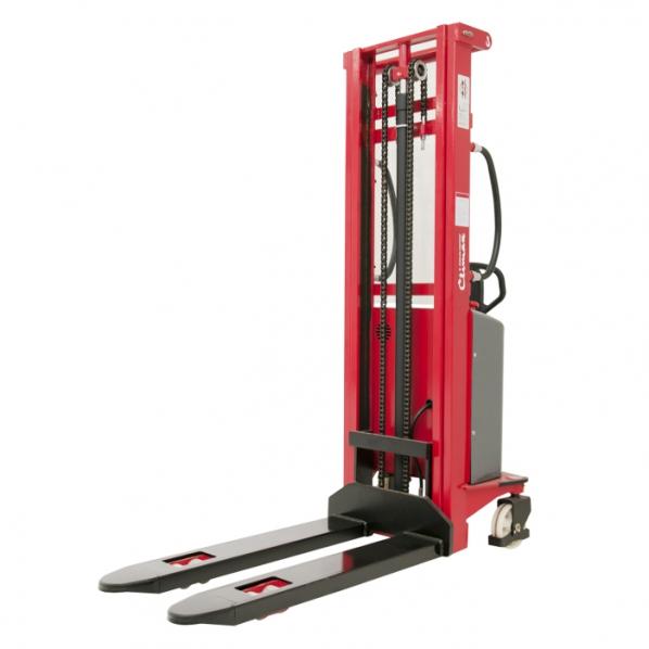 Gerbeur semi-électrique double mât - Charge 1000 kg - Hauteur de levage 3570 mm - Rolléco_0