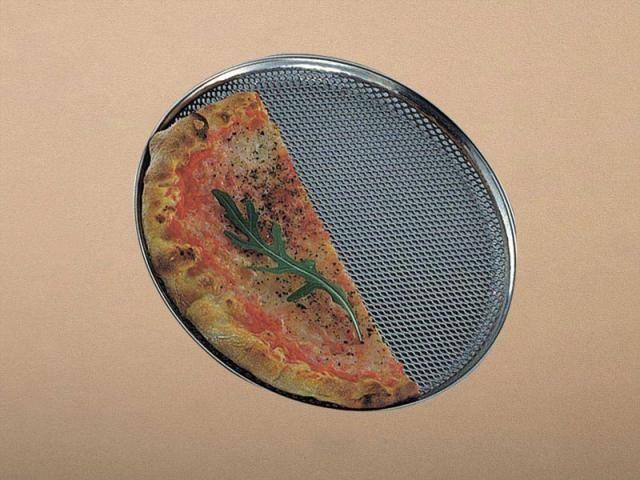 Grille de cuisson perforée en inox - Modèle Giotto - Ø 30 cm - Rehaussée de 2 cm - Made in Italia_0