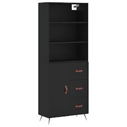 HELLOSHOP26 - Buffet bahut commode armoire meuble de rangement organisateur cuisine salle de séjour salon haut 69,5 x 34 x 180 cm bois d'ingénierie_0
