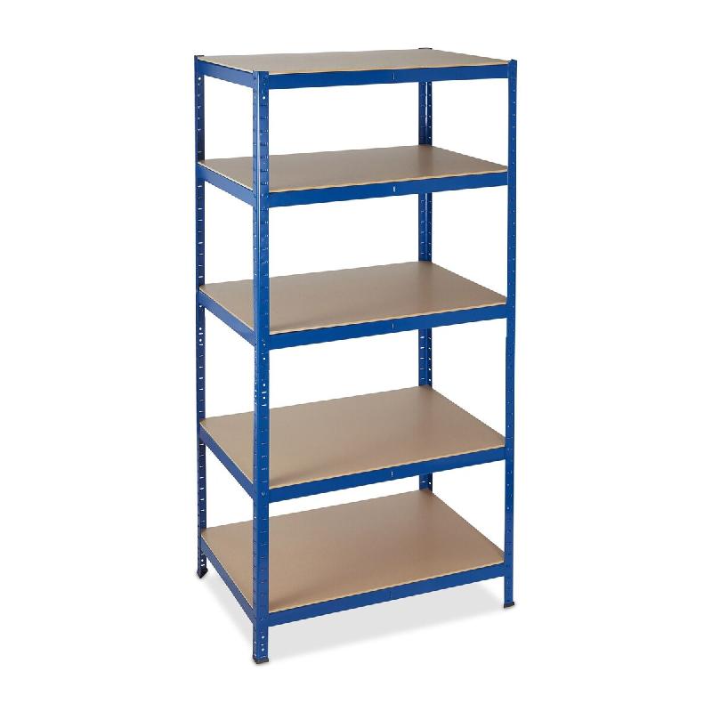 Helloshop26 - Étagère de rangement charge lourde ajustable garage 180 x 90 x 60 cm en métal bleu 13_0006124 - bleu métal 3000242965003_0