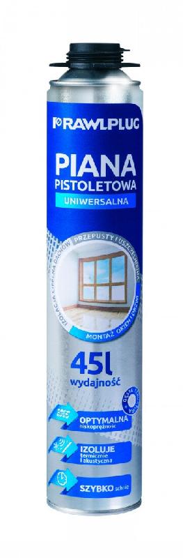 Mousse polyuréthane monocomposant pistolable 750 ml - isolation acoustique et thermique - marque RAWL - référence RAWRPP45_0