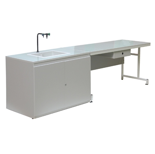 Paillasse de laboratoire professeur - Résistante à l'eau, chaleur et produits chimiques - Profondeur 750 mm - EasyLab Réf PPGEP-2 - BIOLAB_0
