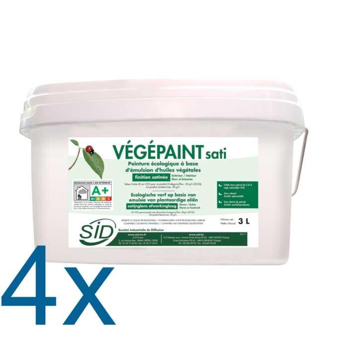 Peinture satinée écologique intérieure et extérieure - VÉGÉPAINT SATI - sans COV, norme A+_0