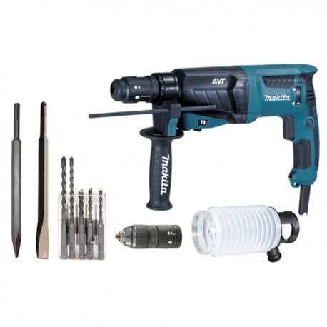 Perforateur burineur électrique Makita SDS Plus 800W 26mm (coffret alu + kit d'accessoires) Makita | HR2631FTX4_0