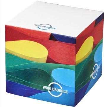 Petit bloc mémo Cube Block-mate® 75x75 - feuilles blanches 80 g/m² en papier bois_0