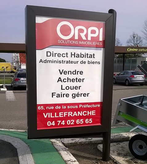 Planimètre d'affichage - DESIGN FLAG - Simple ou double face, statique ou déroulant avec éclairage LED_0