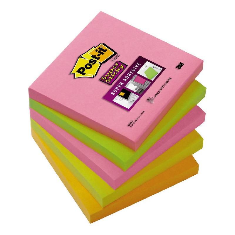 POST-IT® BLOC DE NOTES ADHÉSIVES (653-TFEN) - 38 X 51 MM - COULEUR : ÉNERGIE (PRIX À L'UNITÉ)