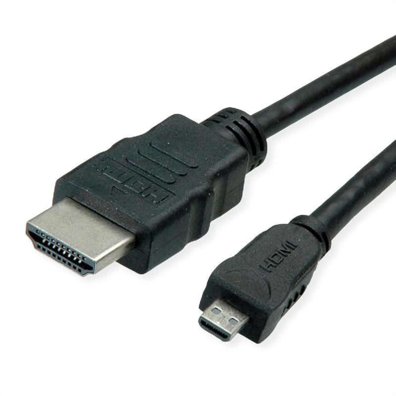Roline green câble hdmi high speed avec ethernet, hdmi m - micro hdmi m, 2 m_0