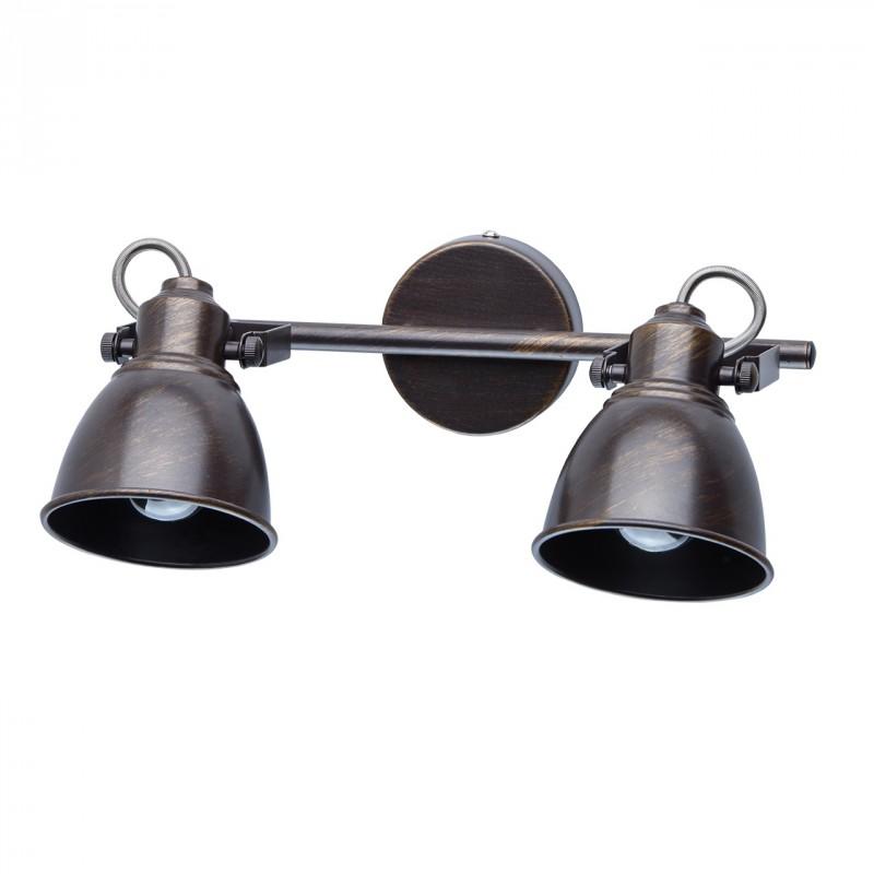 Spot mural 2 têtes métal Bell 39cm noir - Design moderne - Paris Prix_0