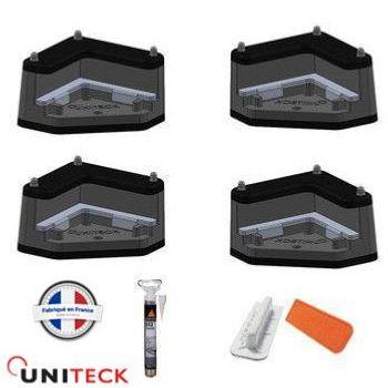 Support de fixation 4 coins Uniteck - UNIFIX1C30 pour panneau solaire 30 mm - Design compact et facile à utiliser_0