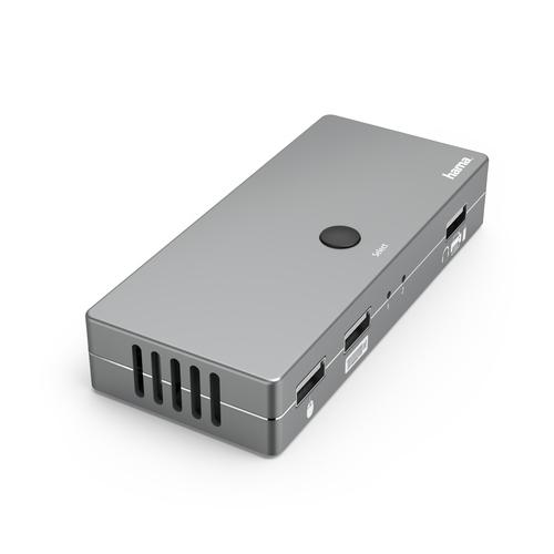 HAMA 2+2 ports - Commutateur KVM HDMI USB - 4K Ultra HD - 4096 x 2160 pixels - Réf. 00200135_0