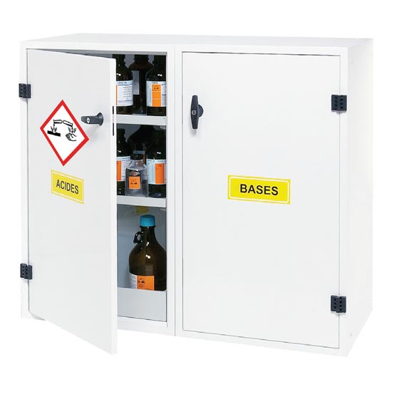 Armoire comptoir COMBIPASS - 2 compartiments 35L - 580 x 500 x h 1130 mm - Réf NOVCBI 11130 - BIOLAB - Sécurité pour produits chimiques_0