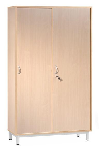 Armoire en bois - 2 portes coulissantes - Mélaminé M3 - Dimensions 180x120x42 cm - Garantie 10 ans_0