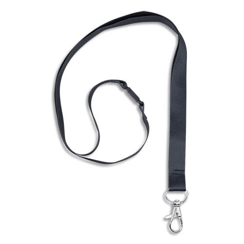 Avery boîte de 10 tours de cou avec mousqueton et clip de sécurité. Longueur 44 x largeur 1,5 cm. Noir_0